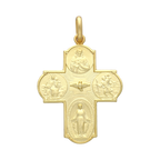 Cruz escapulario oro amarillo 14K