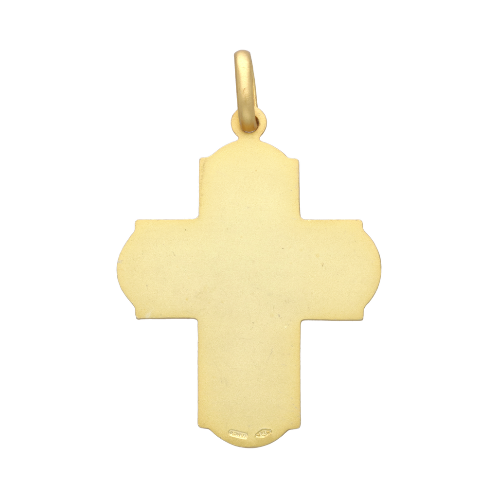Cruz escapulario oro amarillo 14K