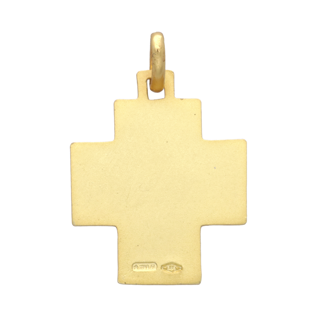 Cruz Alfa y Omega oro amarillo 14K