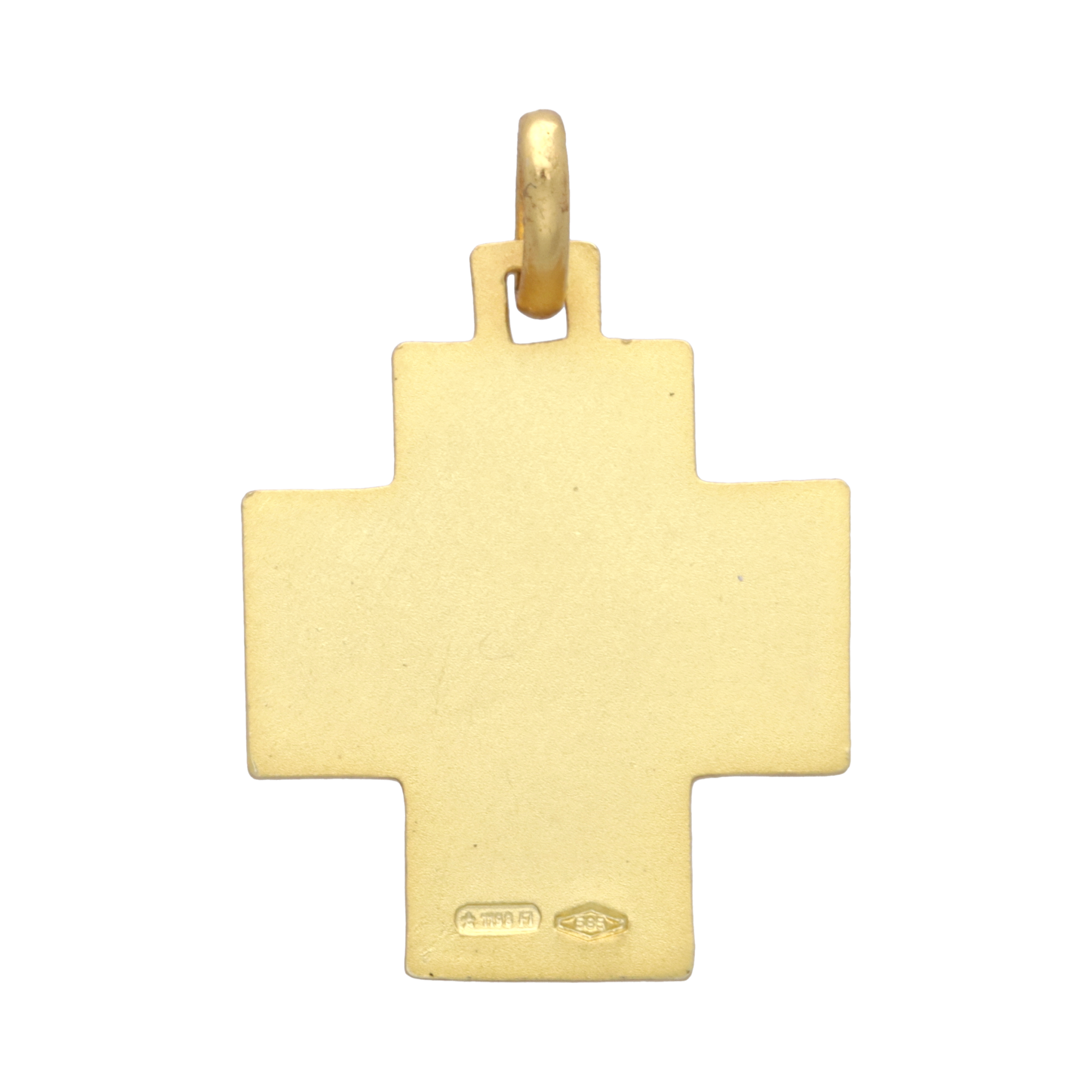 Cruz Alfa y Omega oro amarillo 14K