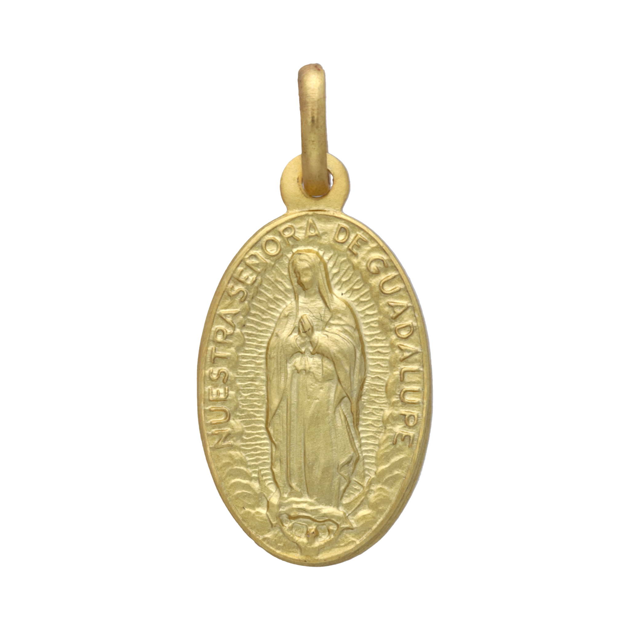 Medalla Virgen de Guadalupe oro amarillo 14K