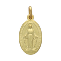 Escapulario Virgen Milagrosa oro amarillo 14K