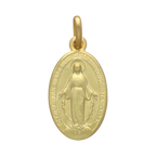 Escapulario Virgen Milagrosa oro amarillo 14K