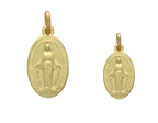 Escapulario Virgen Milagrosa oro amarillo 14K