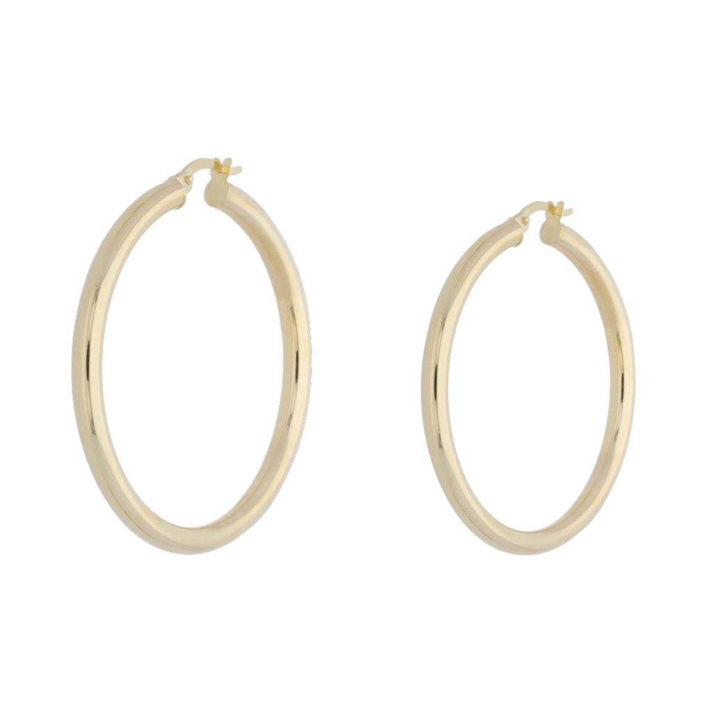 Arracadas huecas 14K