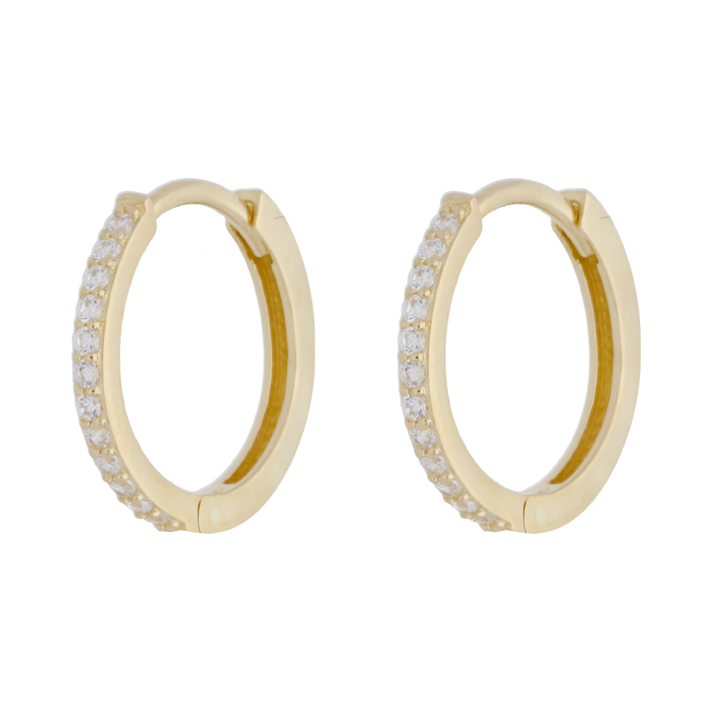 Arracadas con circonias 14K