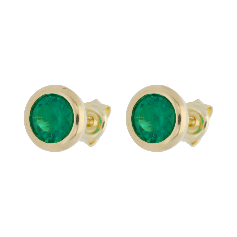 Broquel circonia color 14K