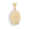 Medalla oval bicolor 14K