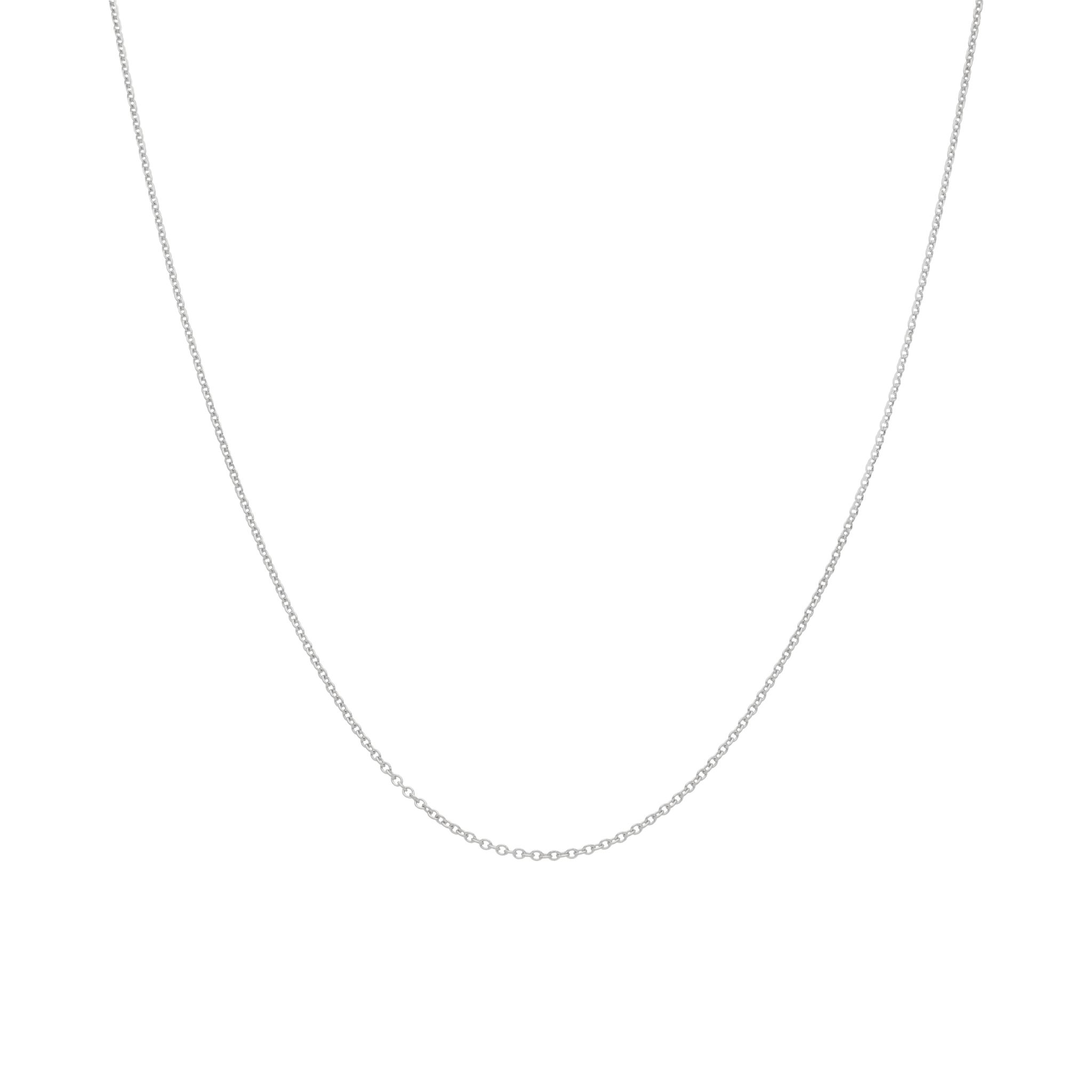 Cadena 0.8mm rolo blanca 14K