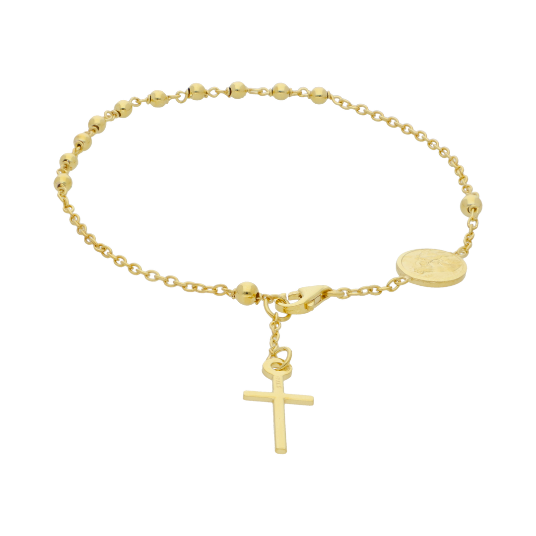 Escapulario pulsera Virgen del Carmen 14K