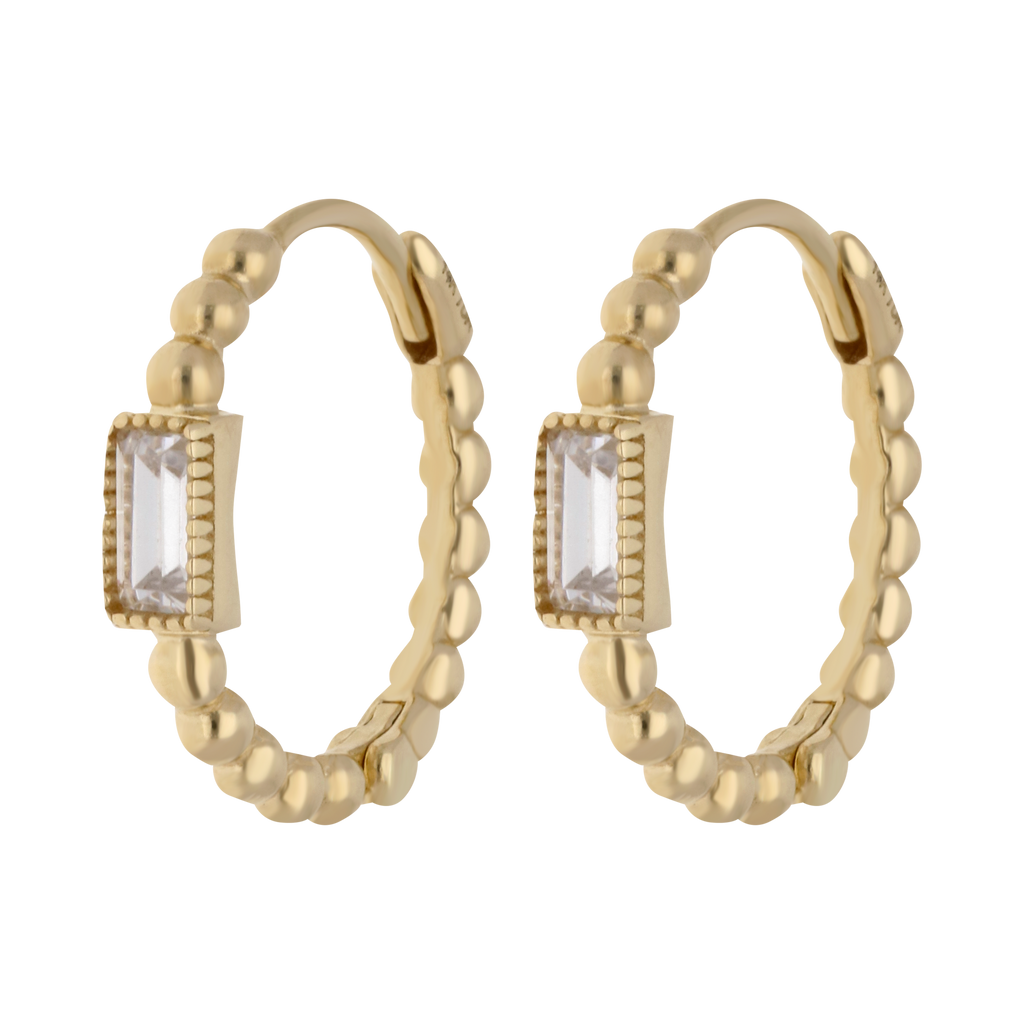 Huggies circonias 14K