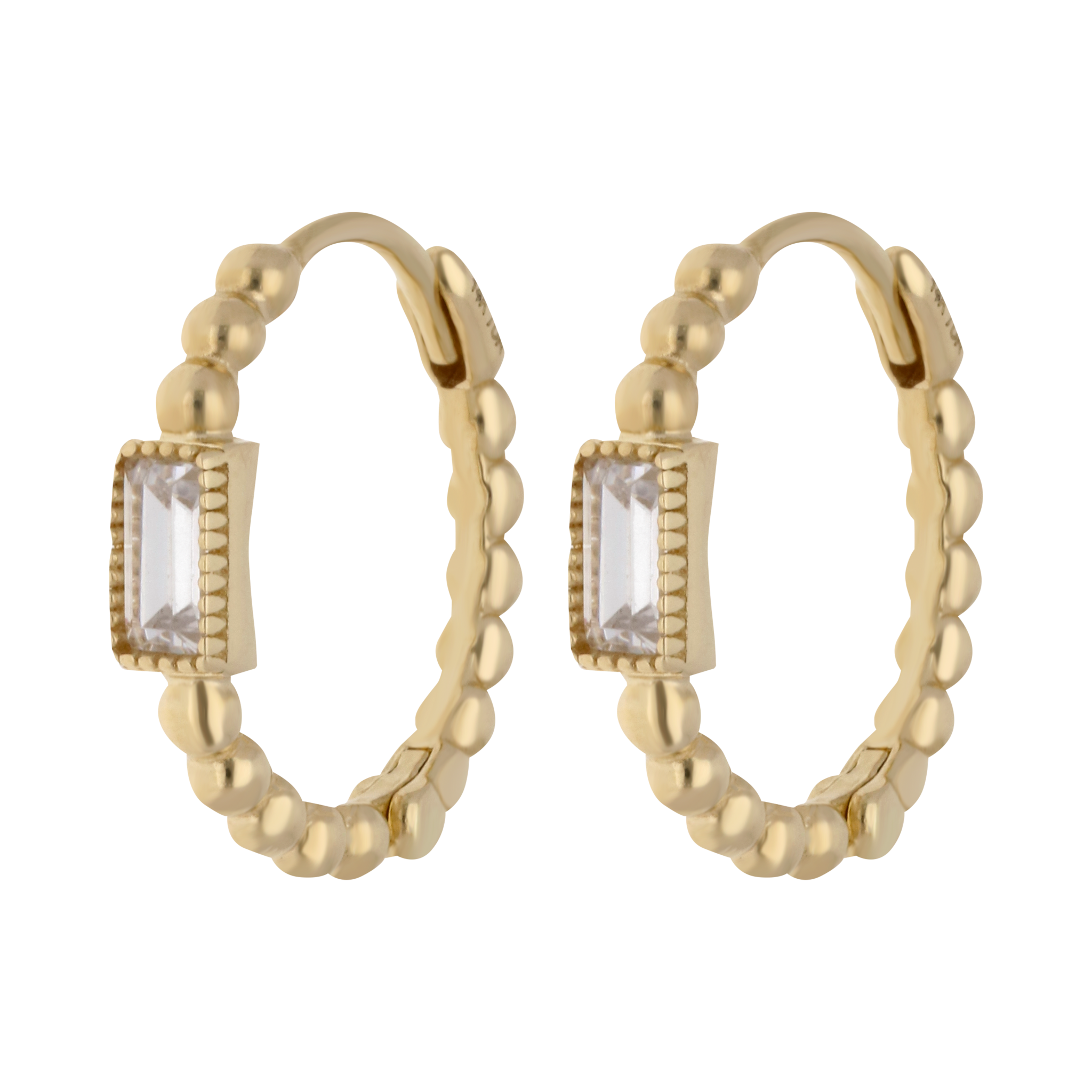 Huggies circonias 14K