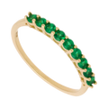 Anillo circonias color 14K