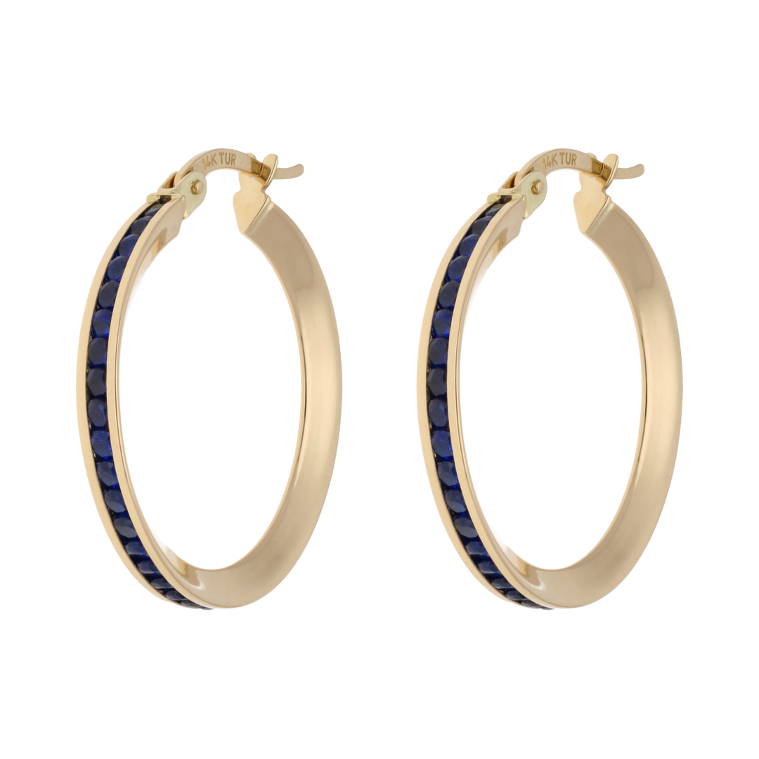 Arracadas circonias color 14K