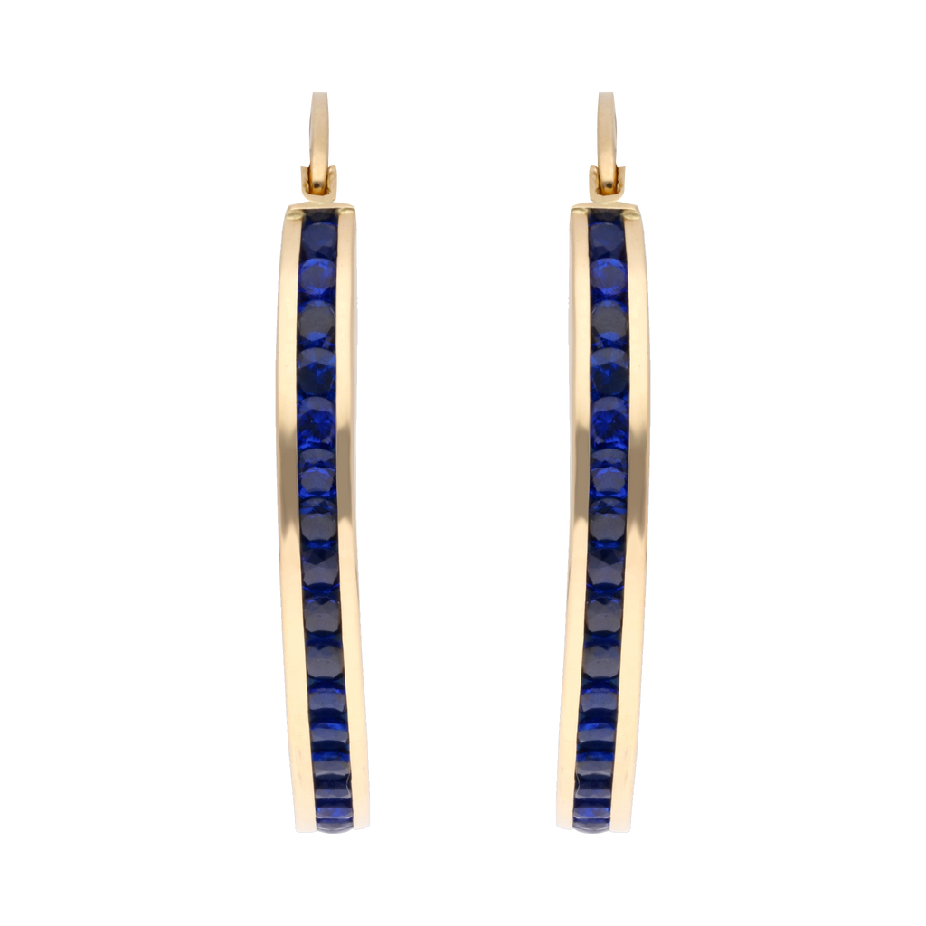 Arracadas circonias color 14K
