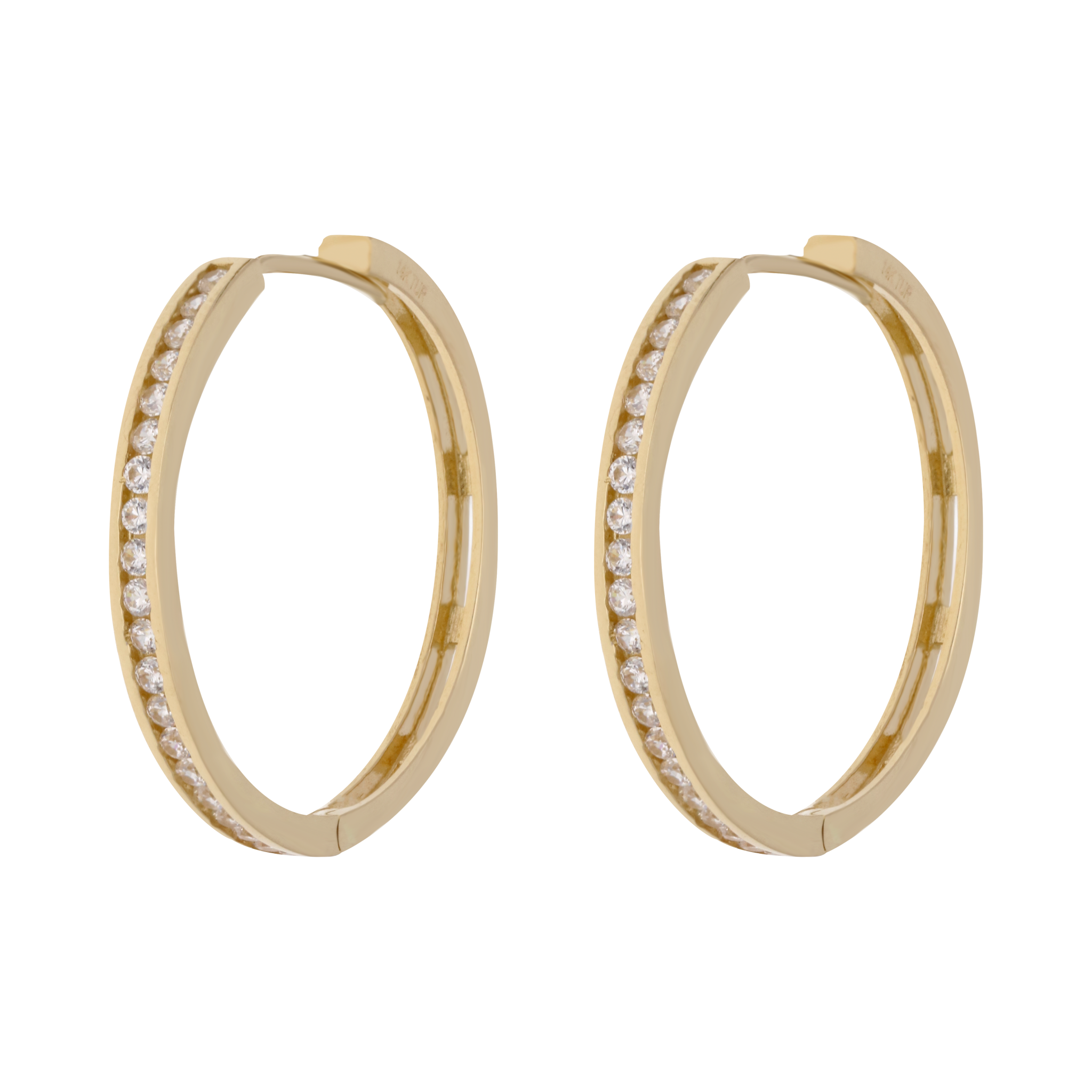 Arracadas circonias 14K