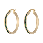 Arracadas circonias color 14K