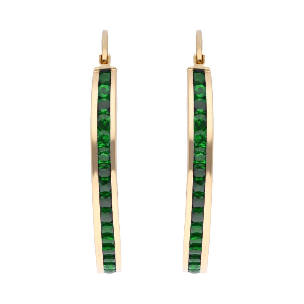 Arracadas circonias color 14K