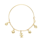 Pulsera dijes colgantes esmaltados 14K
