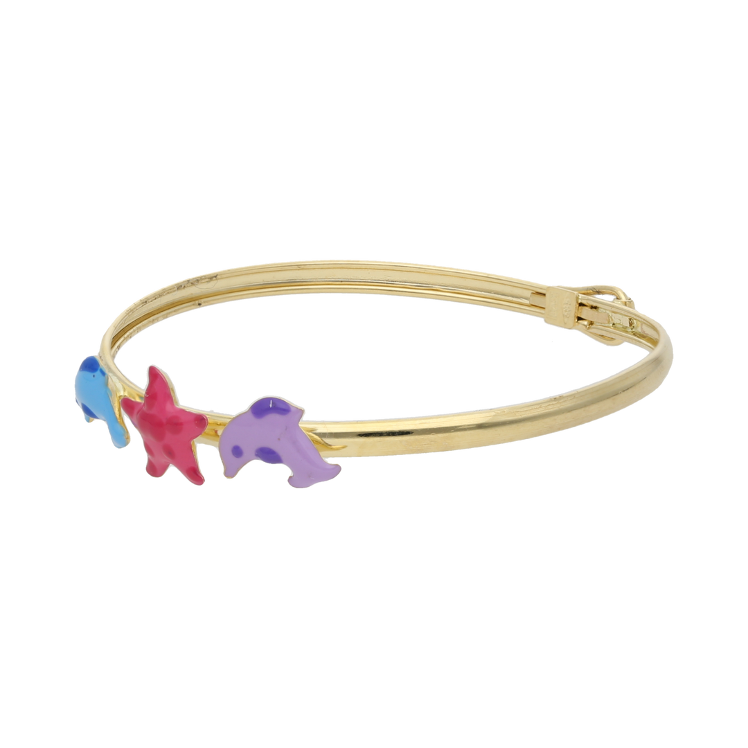 Pulsera aro figuras marítimas 14K