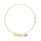 Pulsera aro corazones 14K