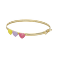 Pulsera aro corazones 14K