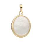 Medalla madre perla Virgen Guadalupe 14K
