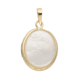 Medalla madre perla Virgen Guadalupe 14K