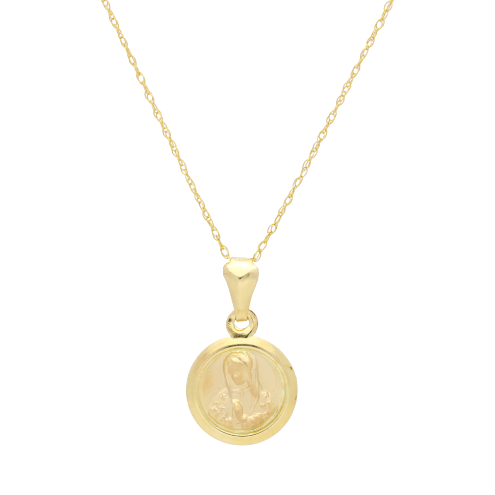 Collar medalla busto Guadalupe 10K