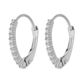 Arracadas circonias oro blanco 10K