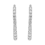 Arracadas circonias oro blanco 10K