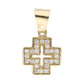 Cruz mini circonias 10K