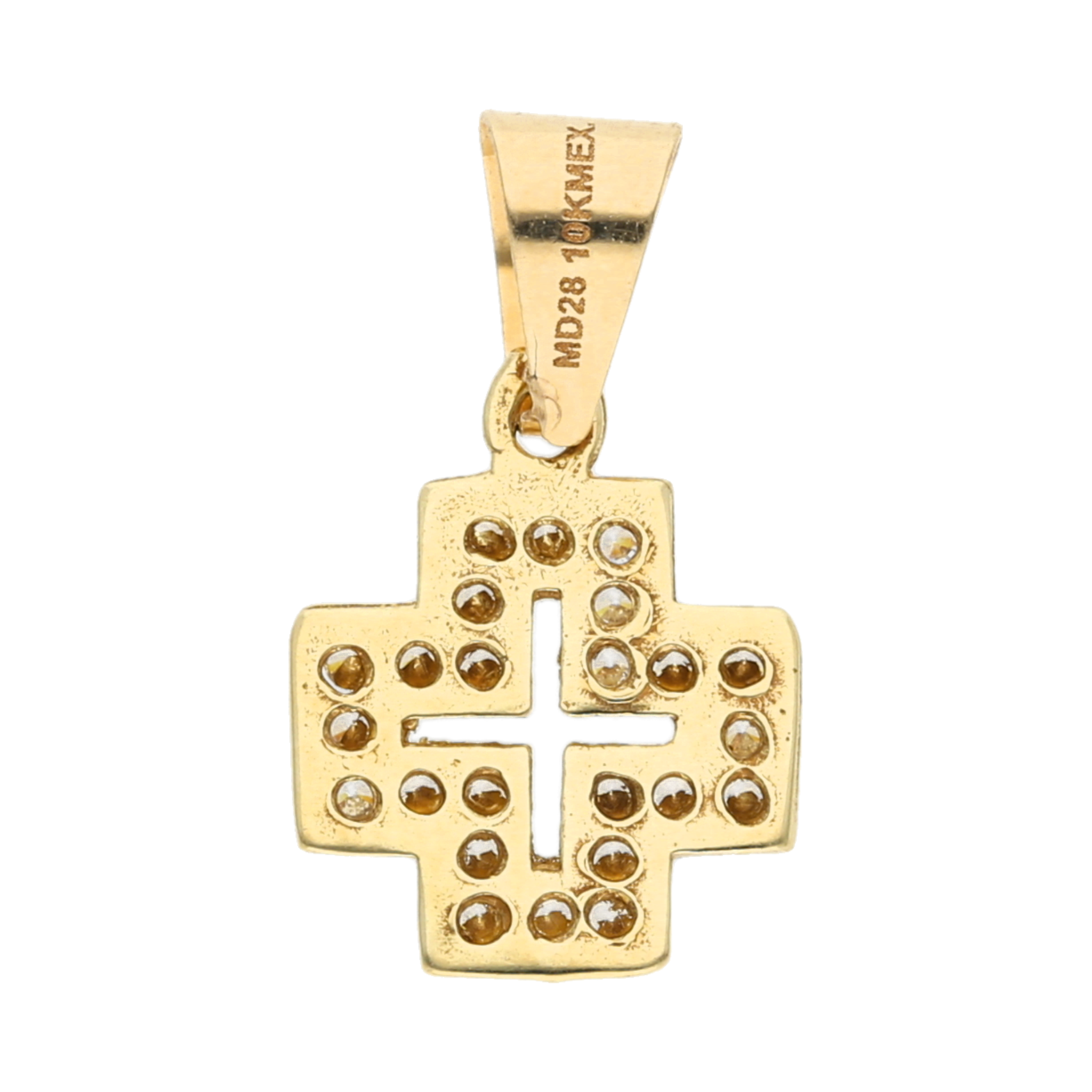 Cruz mini circonias 10K