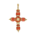Cruz coral 18K