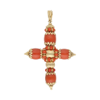 Cruz coral 18K