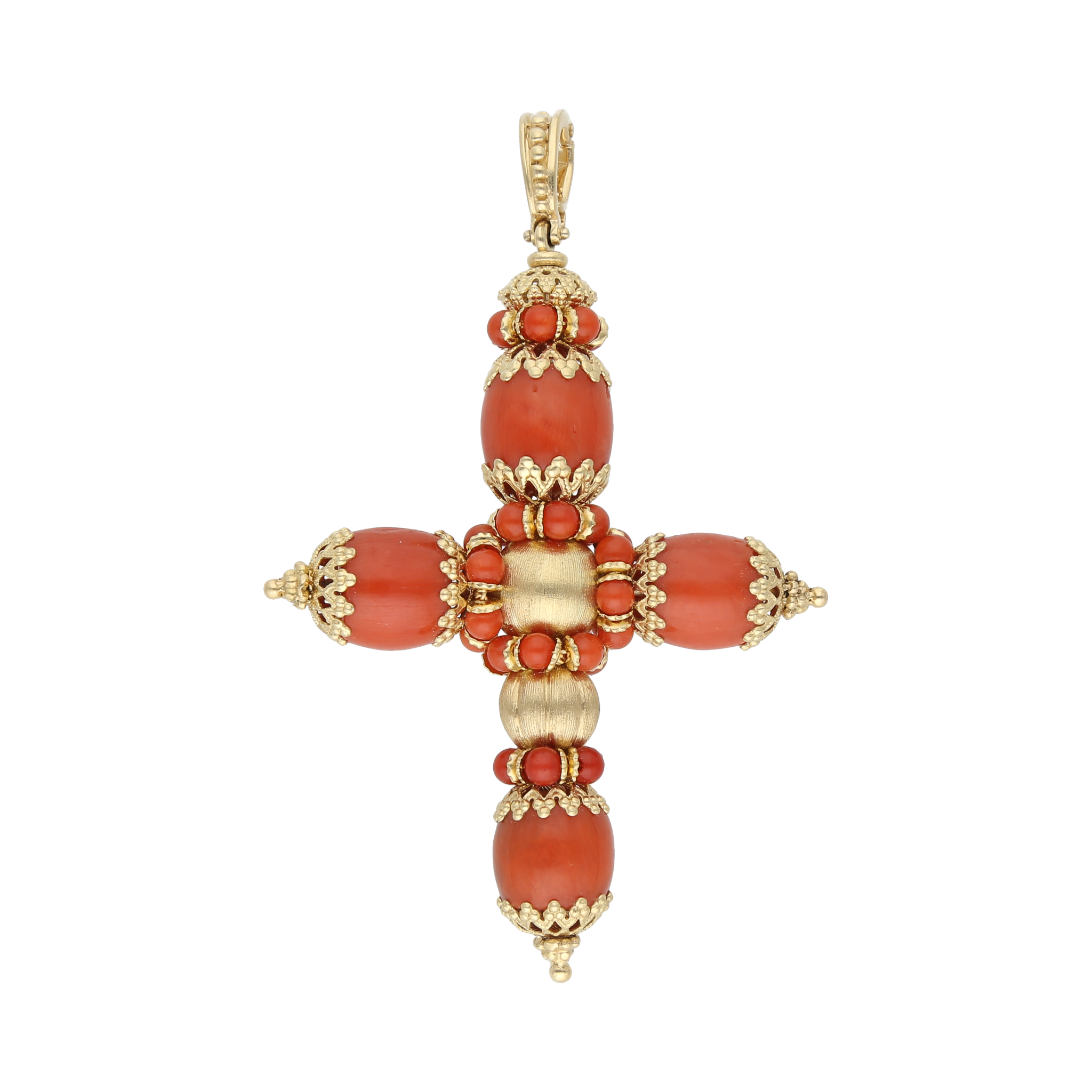 Cruz coral 18K