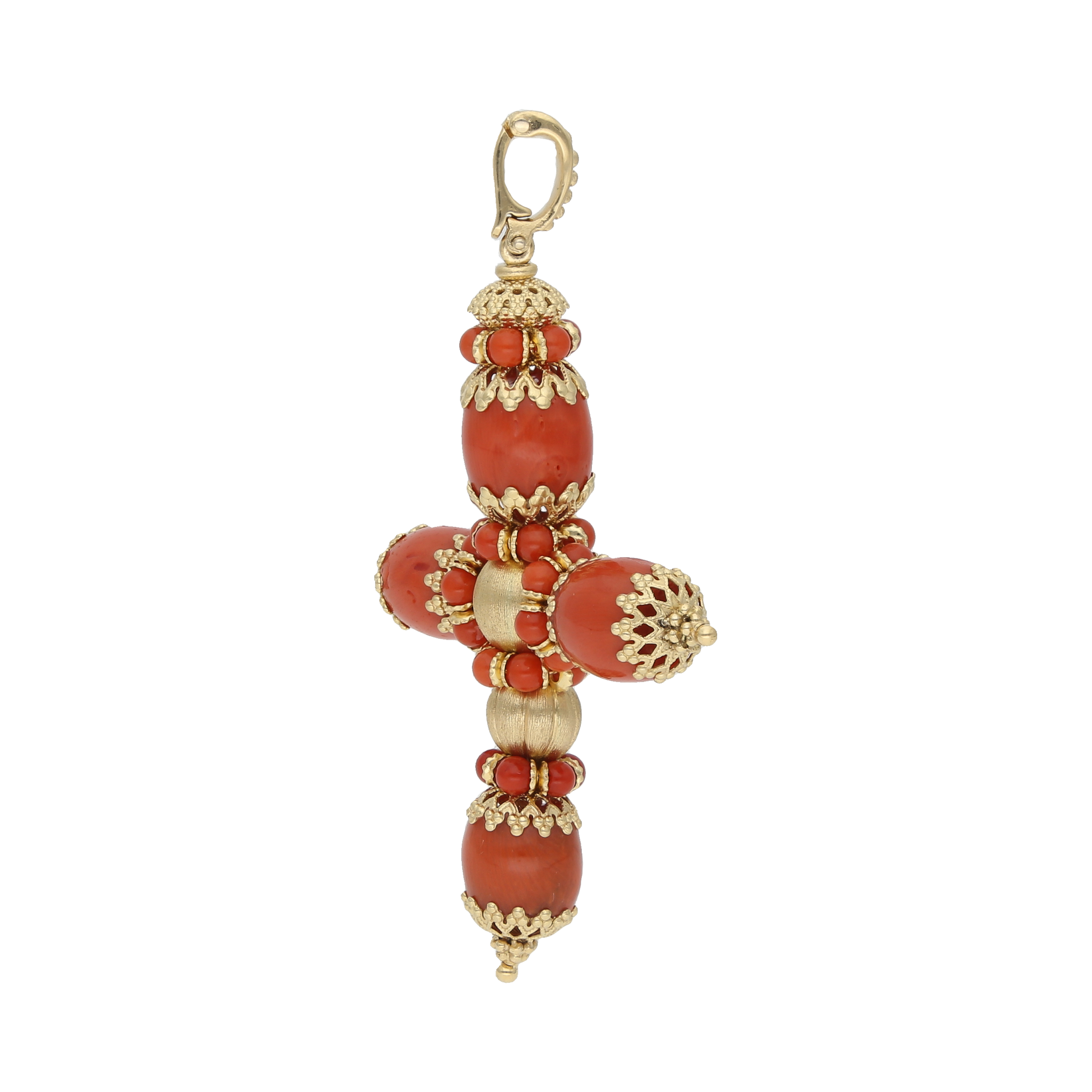 Cruz coral 18K