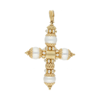 Cruz perlas 18K