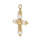 Cruz perlas 18K