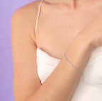 Pulsera circonias plata