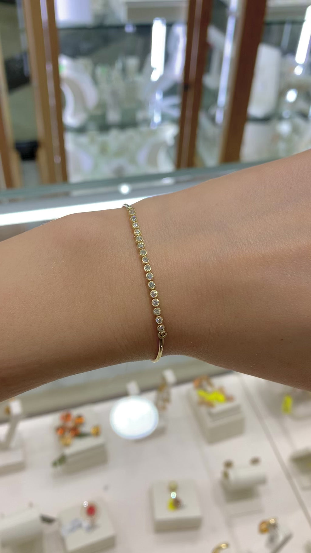 Pulsera brillantes 14K