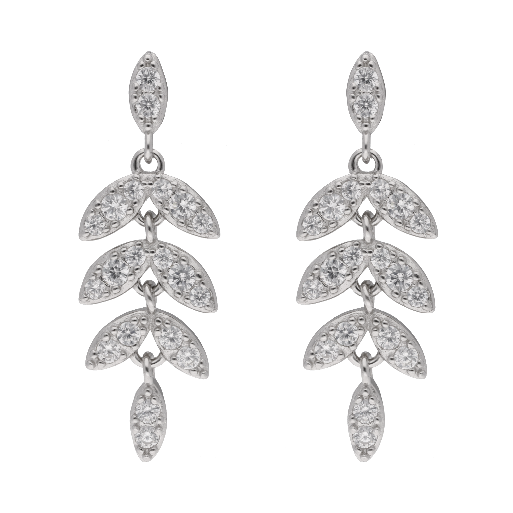 Aretes rama plata