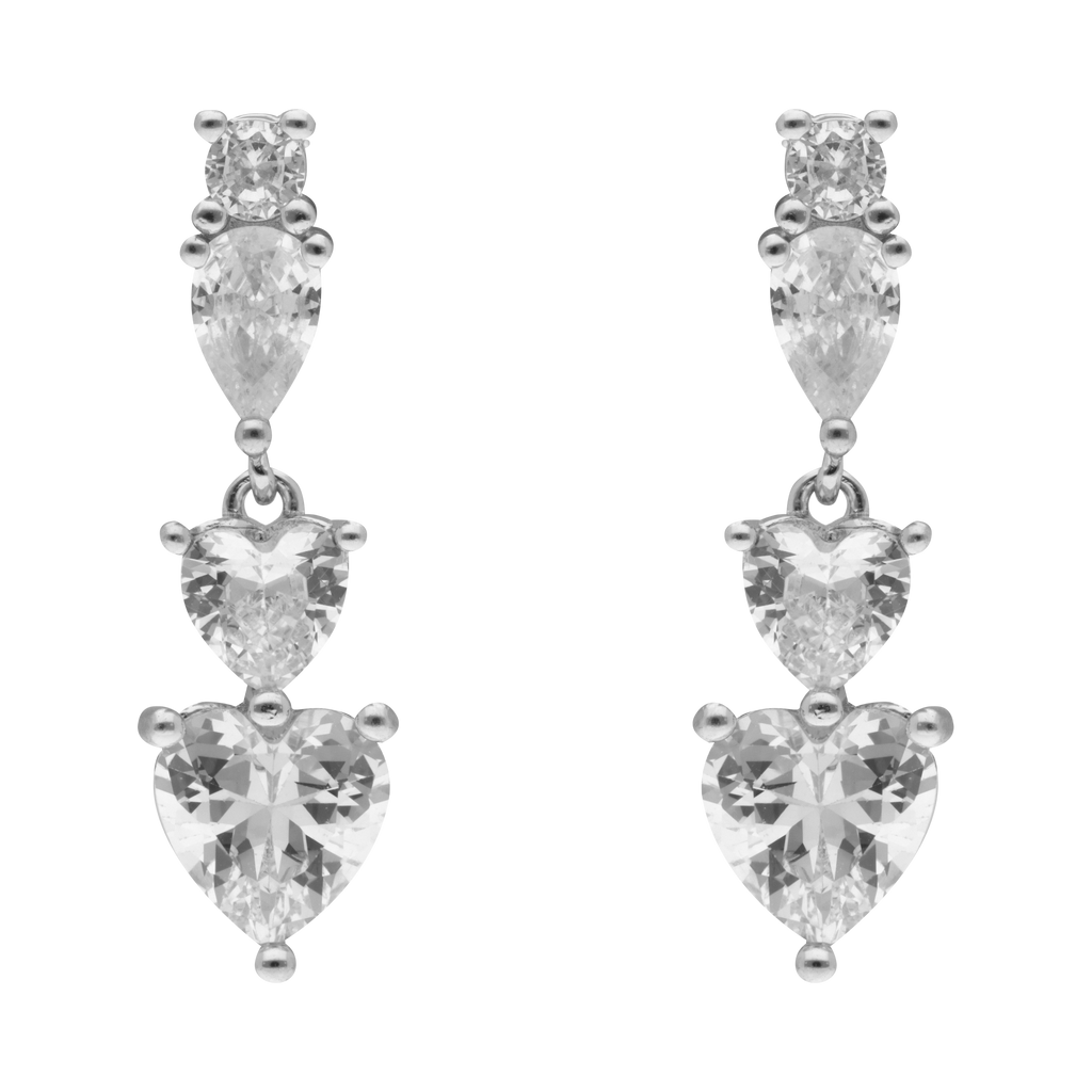 Aretes largos plata