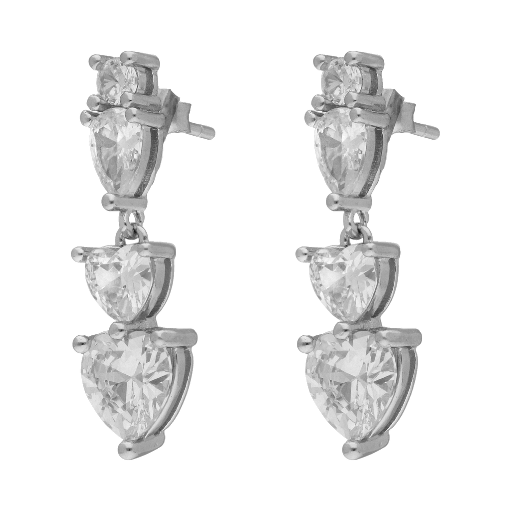Aretes largos plata