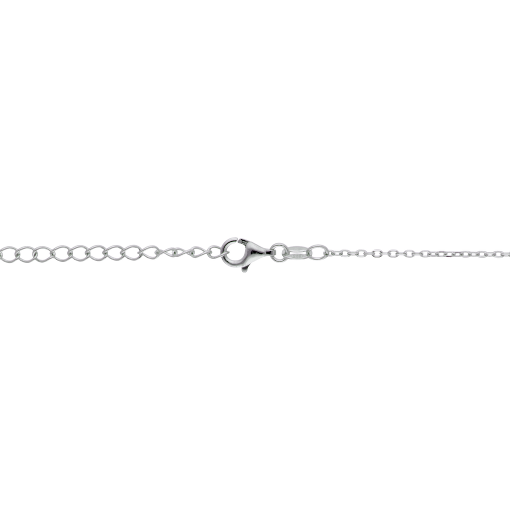 Collar gota verde plata