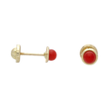 Broquel coral oro amarillo 14K