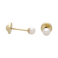 Broquel perla oro amarillo 14K