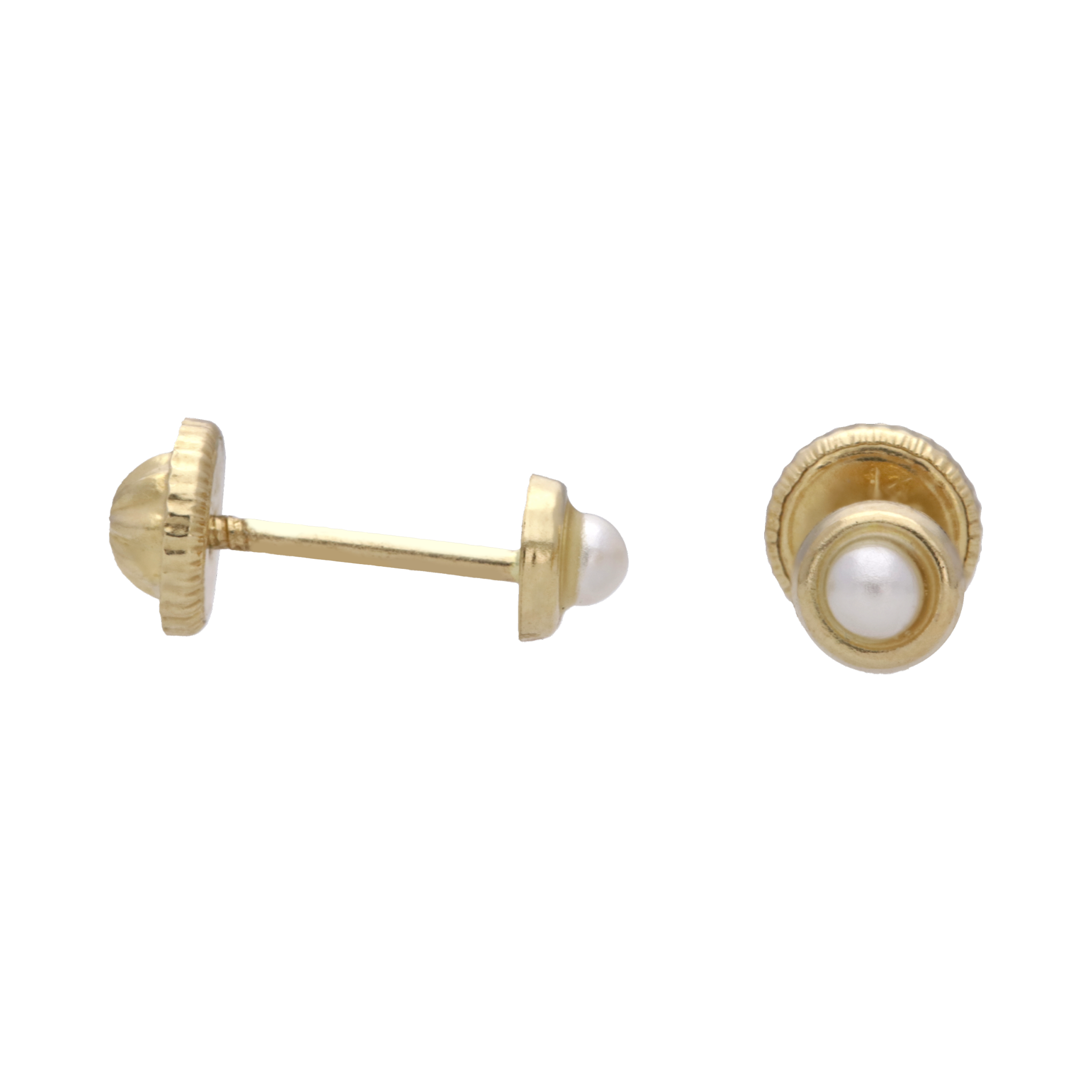 Broquel perla y bisel oro amarillo 14K