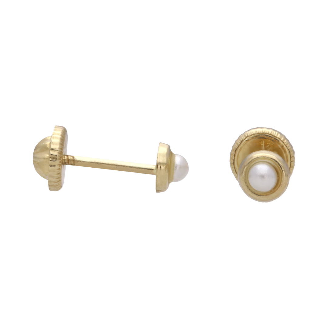 Broquel perla y bisel oro amarillo 14K