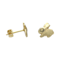 Broquel conejo oro amarillo 14K